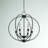 6 - Light Candle Style Globe Chandelier-824801327