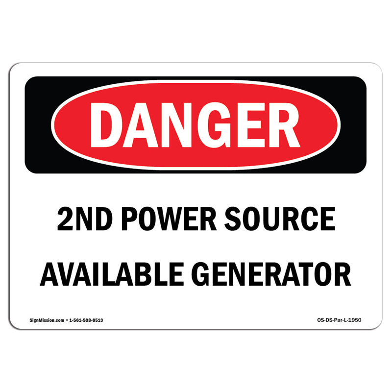 Panneau de danger OSHA, H 18 po x l 24 po x P 0,1 po