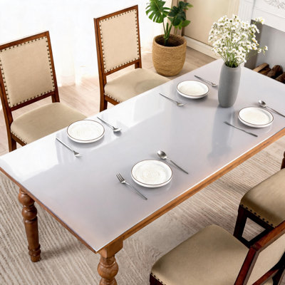 2mm Clear Waterproof Table Protector For Kitchen Dining Office