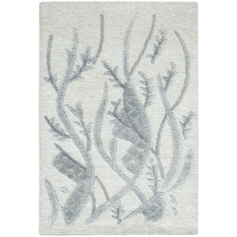 Tapis d'intérieur moderne en ardoise 2 pi x 3 pi Nourison Theos, Rectangulaire 2 pi x 3 pi
