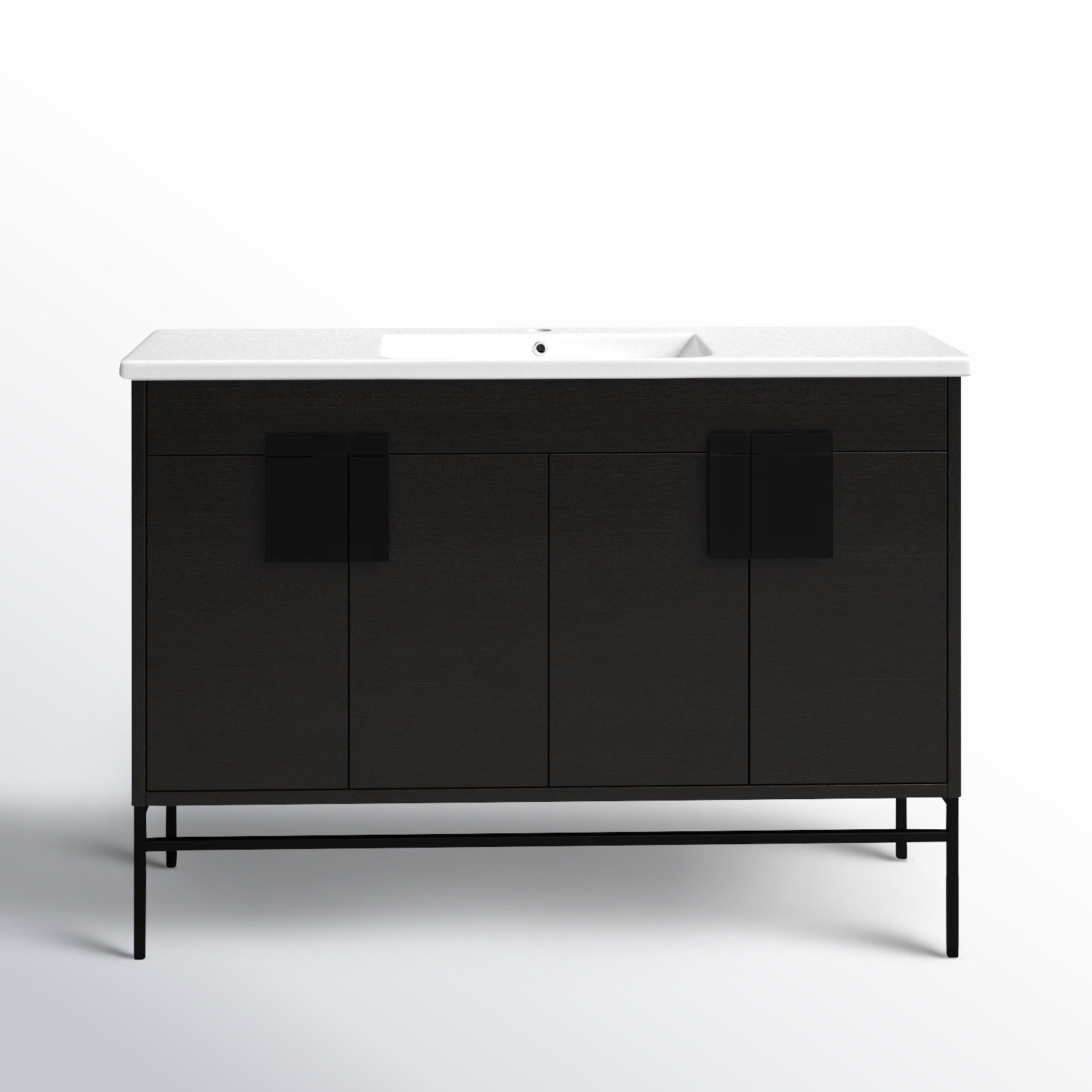 Maisie 48'' Single Bathroom Vanity, Black, Black