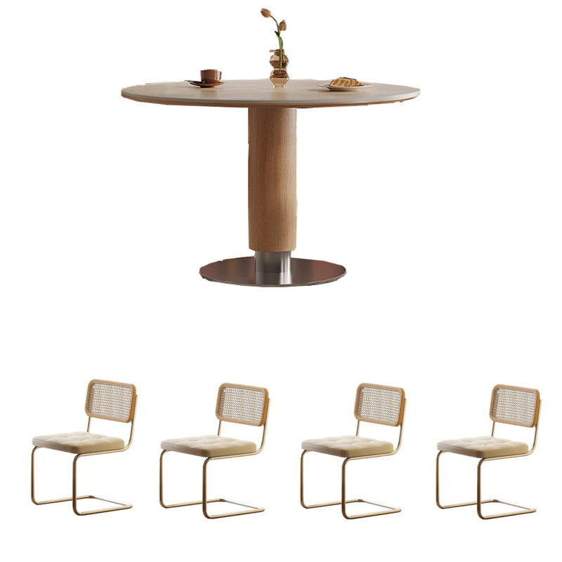 Small-sized round dining table