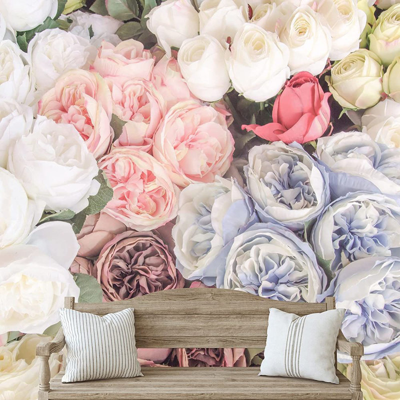 Peel & Stick Floral Border, 100" L x 144" W