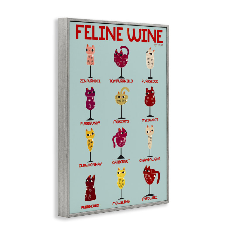 Giclée encadrée «Clever Feline», par Carrie Cantwell, H 24 po x l 16 po, Estampe numérique Farmhouse