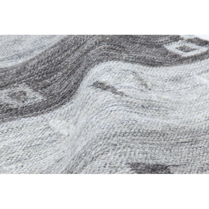 Tapis moderne gris / noir en laine