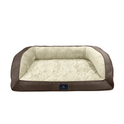 Lit orthopédique matelassé pour chat et chien Serta, moka, moyen
