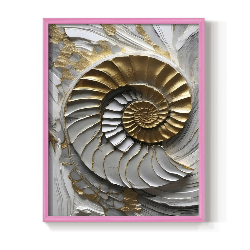 «Plaster Dreams IV», reproduction encadrée - bois massif, H 15 po x l 12 po, Rose