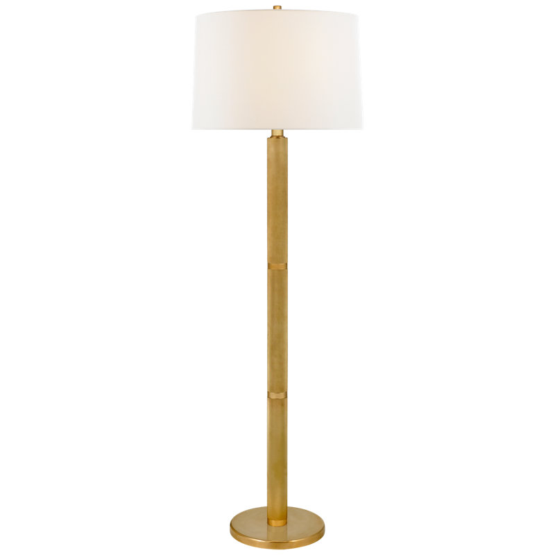 Ralph Lauren Barrett 2 Light Floor Lamp, Natural Brass