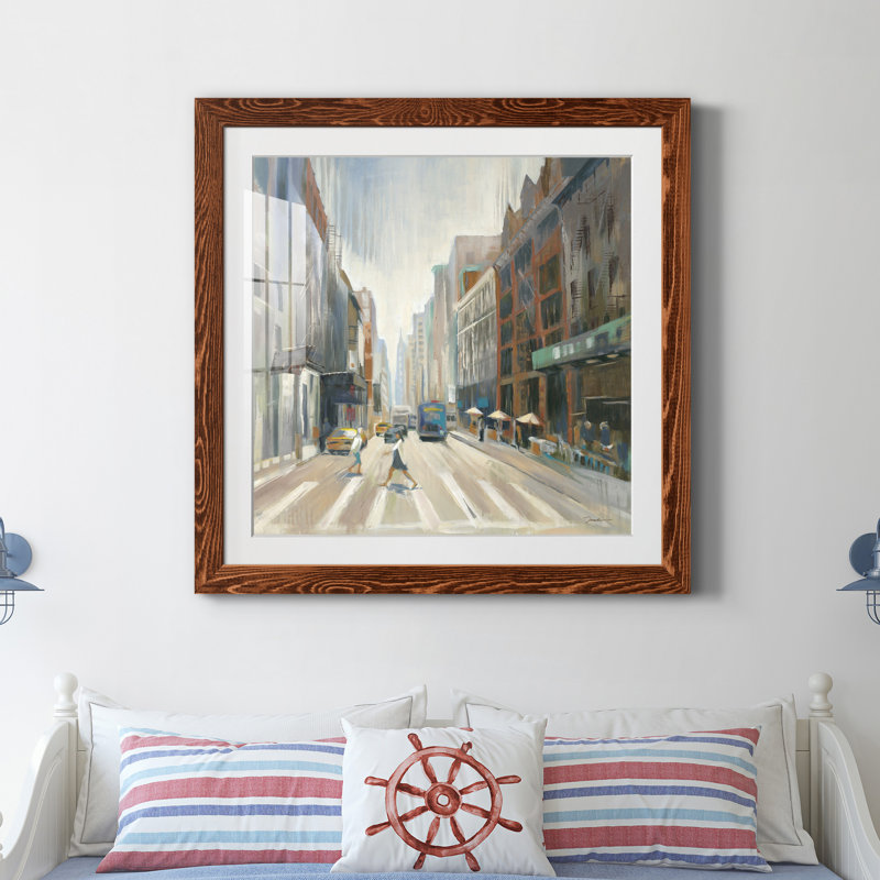 City View - Reproduction d'art sur papier encadrée, H 35,5 po x l 35,5 po x P 1,5 po, Papier érable
