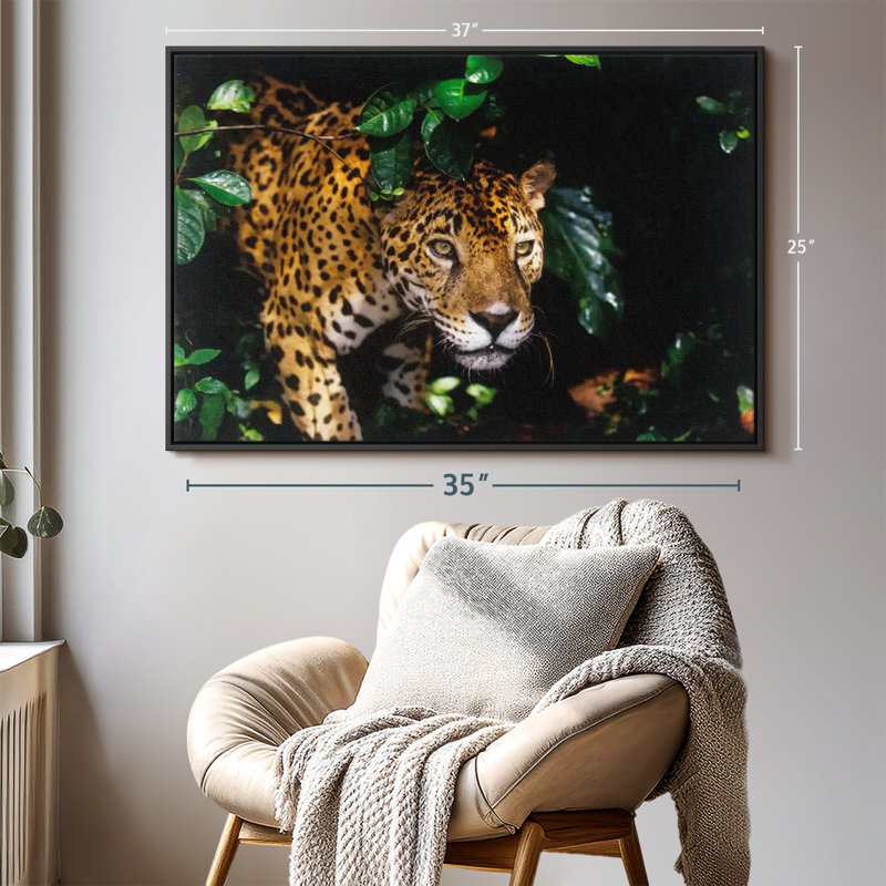 Animal «Rainforest Jaguar Wall Art», H 25 po x l 37 po