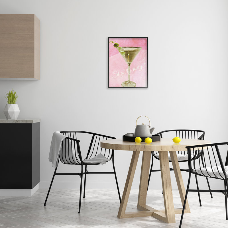 «Martini» légèrement encadré, estampe numérique par Graffi * té Studios, H 20 po x l 16 po, Giclée encadrée noir minuit