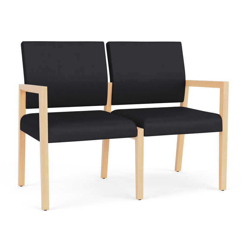 Siège en tandem 2 places Brooklyn, Naturel, Noir Patriot Plus - nettoyez le vinyle avec un lin