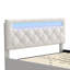 Apricot Velvet Ottoman Bed, RGB LED Headboard With Adjustable Height, European Double (140X200cm) & King (160X200cm) ,-135174723