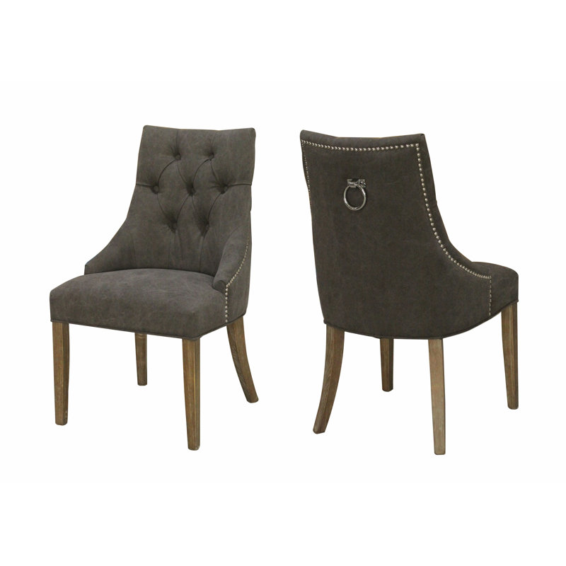 Chaise de salle à manger rembourrée Filip, Gris