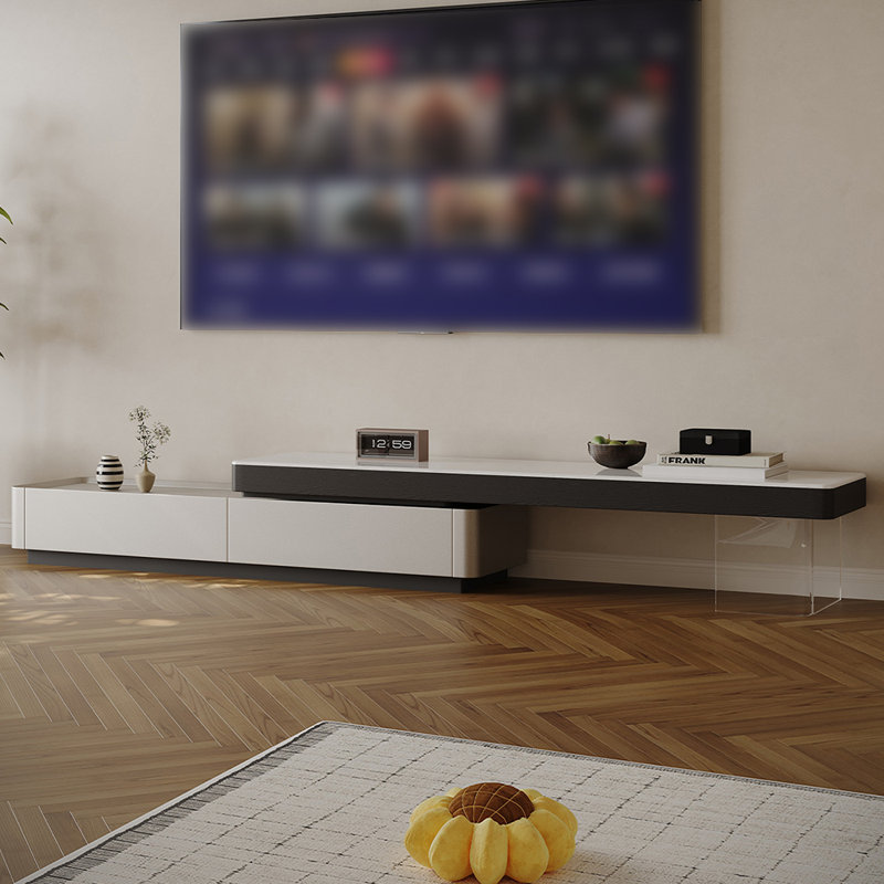 Meuble télé moderne et simple avec rangement télescopique
