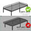 Structure de lit simple 14 po en métal noir avec pieds de style romain-432220368