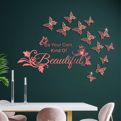Acrylic Hollow DIY Mirror Wall Sticker Home Decoration