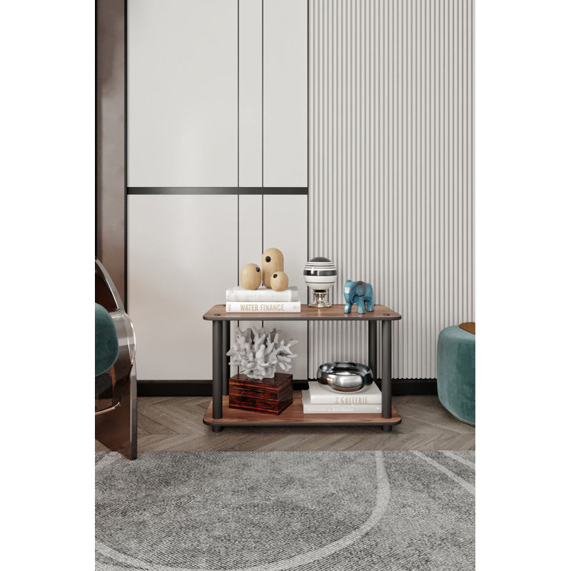 Modern Walnut Coffee Table, 23.6 x 15.0 x 11.8 inches | 100% MDF with Compressed Kraft Legs | Stylish Brown Finish, Perfect for Living Room or Lounge | Sleek Design, Durable Construction, Space-Saving Solution