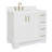 Freitas 36'' Solid Wood Single Bathroom Vanity in White with 1.5'' Carrara White Quartz Top, Left Offset, Rectangle Sink-968581547-968581551-968582715