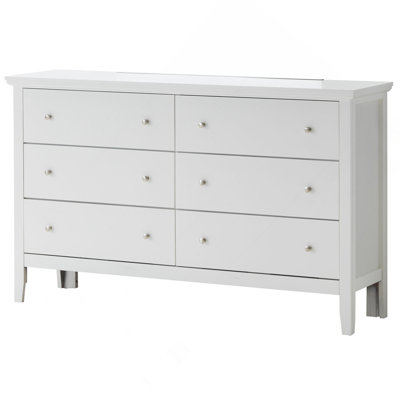 Commode 6 tiroirs avec boutons ronds