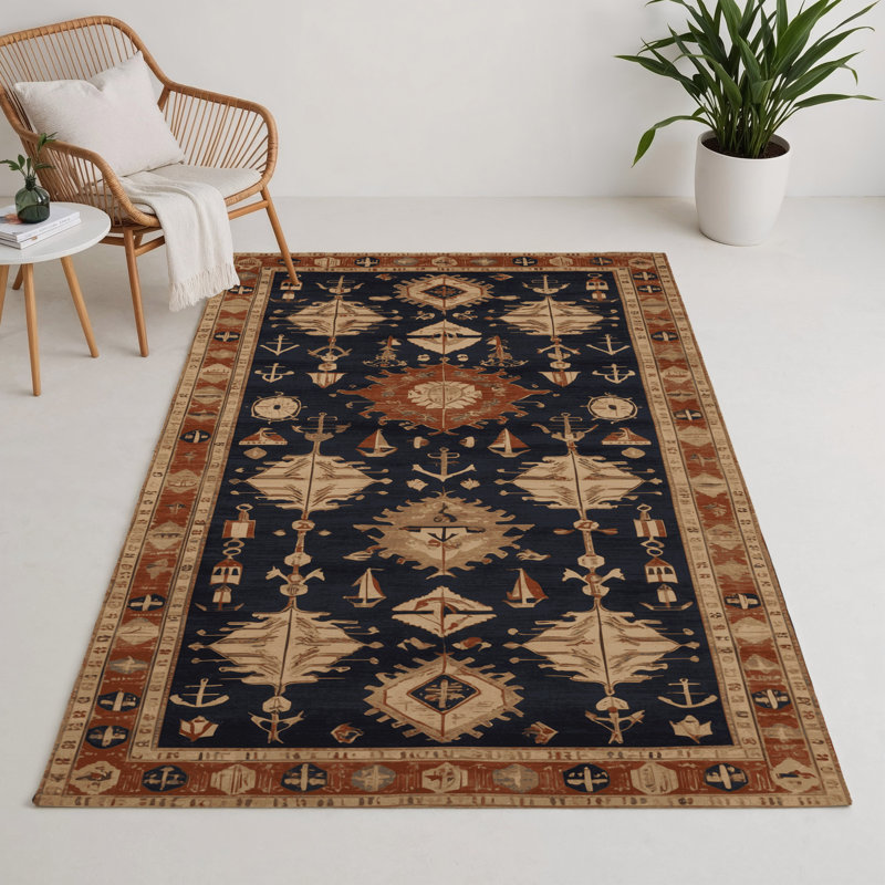 Tapis turc intérieur et extérieur gris, Rectangulaire 3 pi x 5 pi