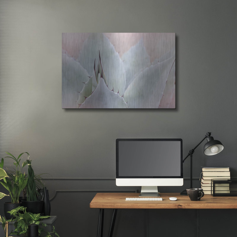 Art mural en métal luxueux «Dream Desert 5» par Sue Schlabach, H 24 po x l 36 po