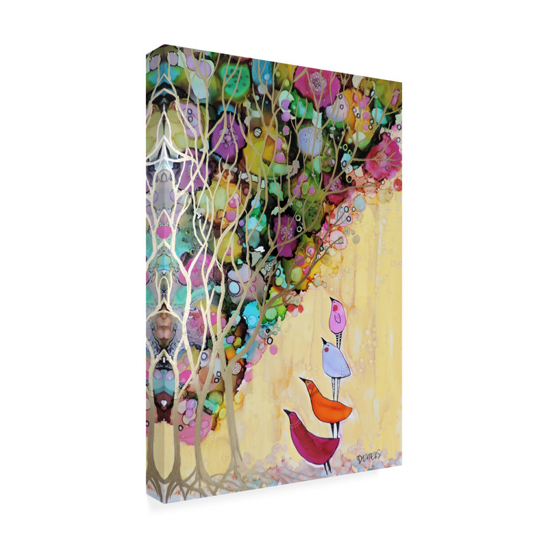 Art sur toile Sylvie Demers «Les Enfants», H 19 po x l 12 po