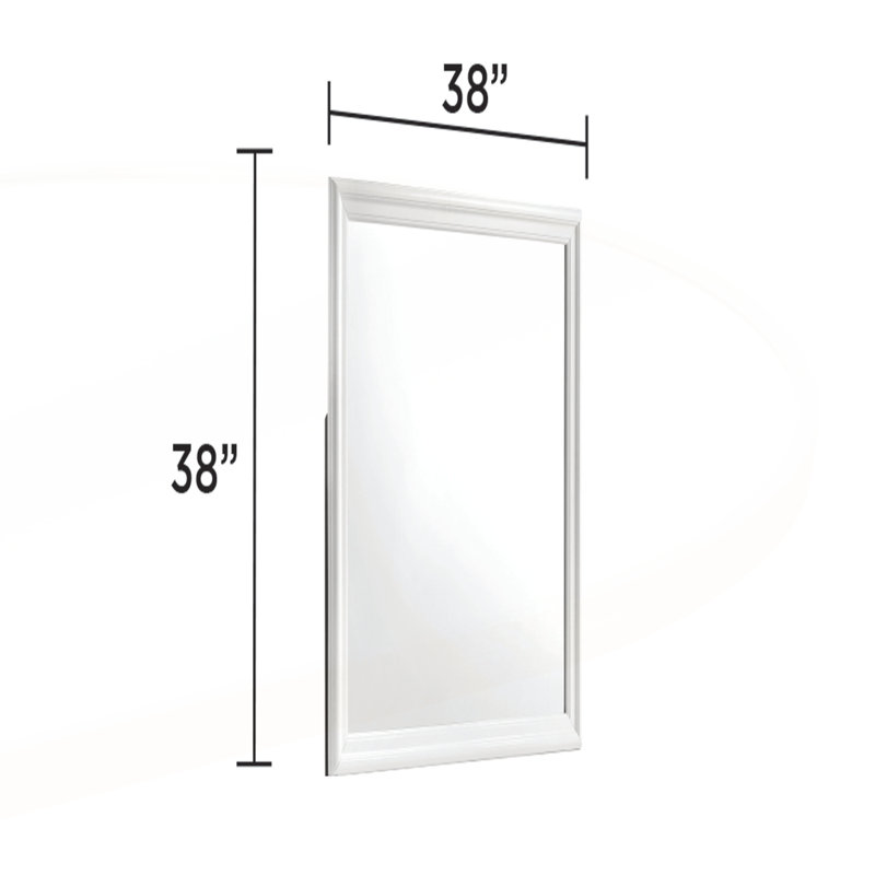 Élégant miroir à cadre en bois pour rehausser l'esthétique de la chambre à coucher