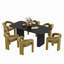 Ensemble de salle à manger à double piédestal avec chaises-1311053358-1311053359