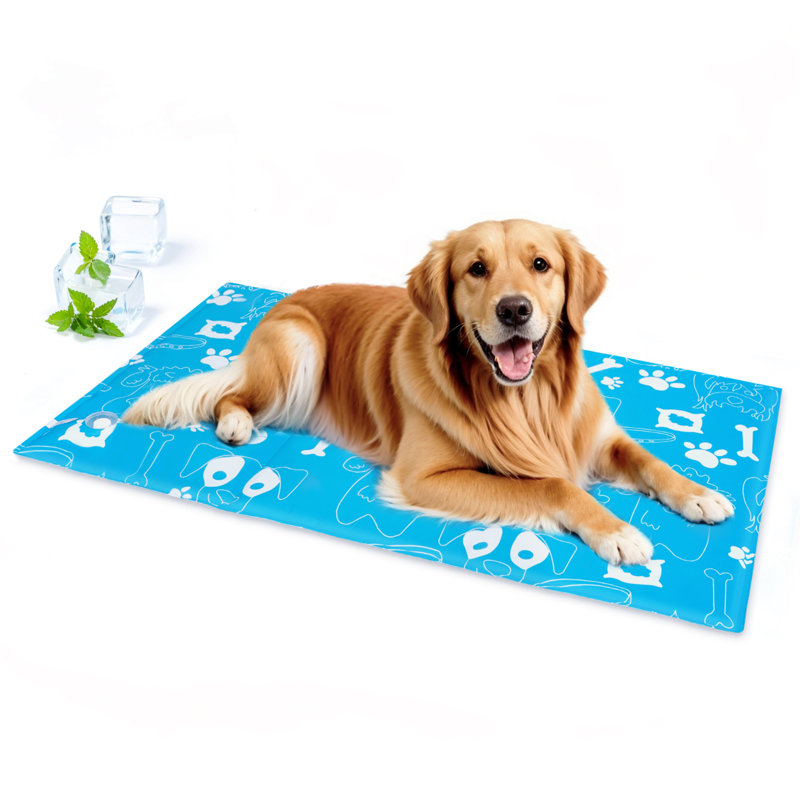 Tapis de refroidissement pour animaux de compagnie pour chiens et chats, coussin de glace imperméable rempli d'eau