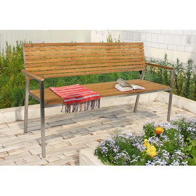 Quillian Stainless Steel Outdoor Bench