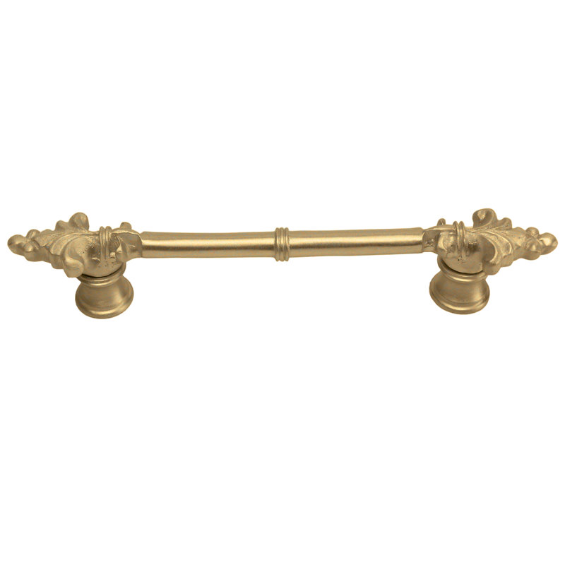 Charlemagne classic 4 inches c.c. pull with small Fleur De Lys on endsin Gilded Mercury, Soft Gold, 4"