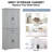 Grey Storage Cabinet For Bathroom - 4 Doors, 1 Drawer, Ample Space, Tipping Metal Black Handles,