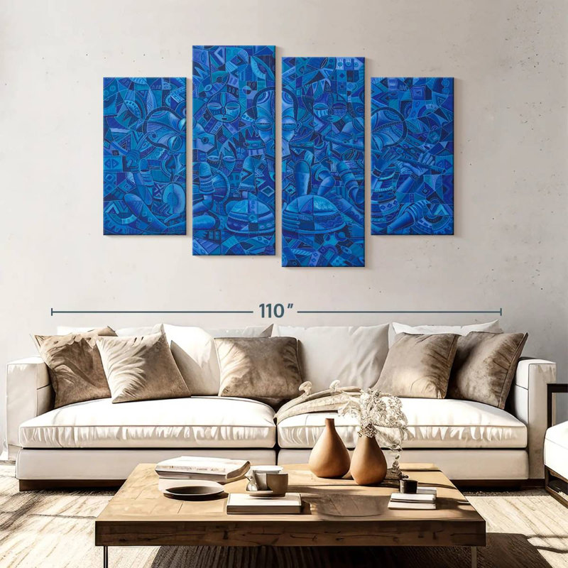 Abarca Blue Band, 54" H x 84" W