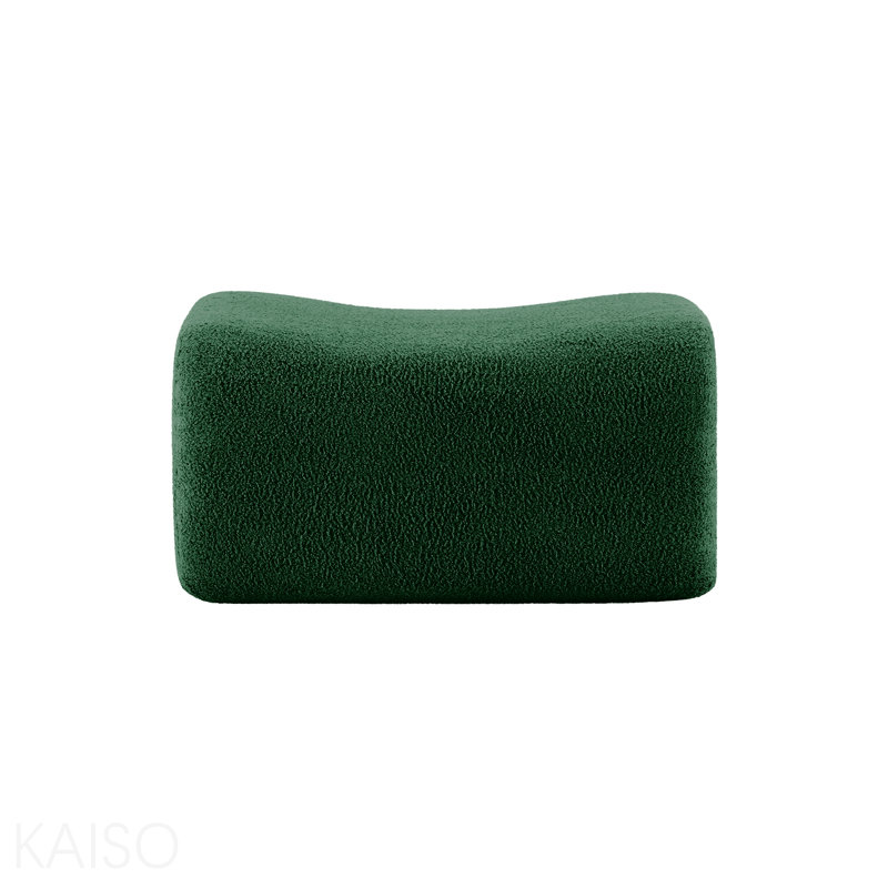 Repose-pieds en tissu Teddy - vert, Vert