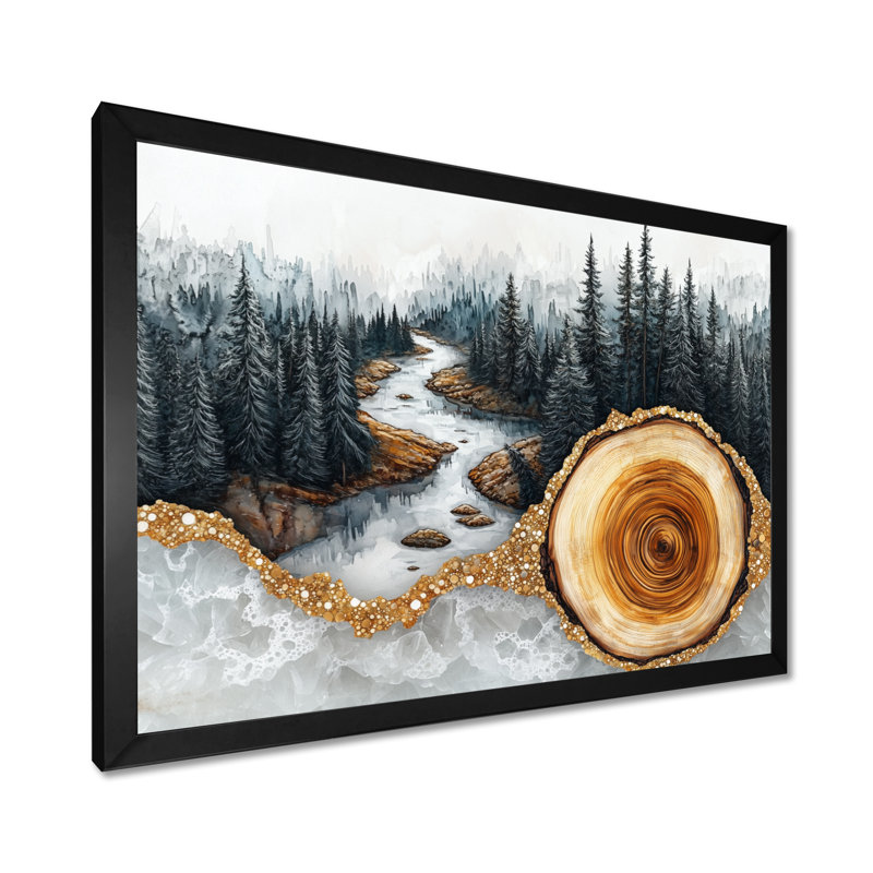Giedrutis - Landscapes Canvas Art Print, Reproduction encadrée d'une seule photo, H 30 po x l 40 po, Noir