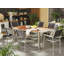 Lothen Rectangular Eucalyptus Solid Wood Outdoor Dining Table - 180 cm W 90 cm D