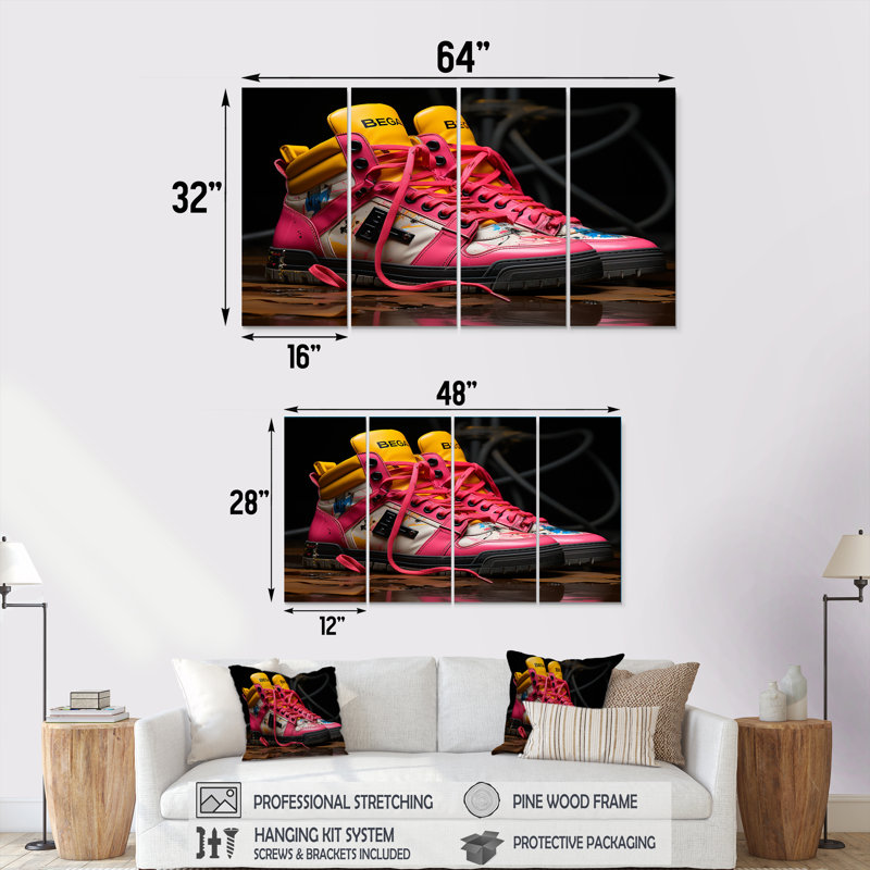Ensemble de décorations murales 4 pièces Urban Edge - Balenciaga, H 32 po x l 64 po