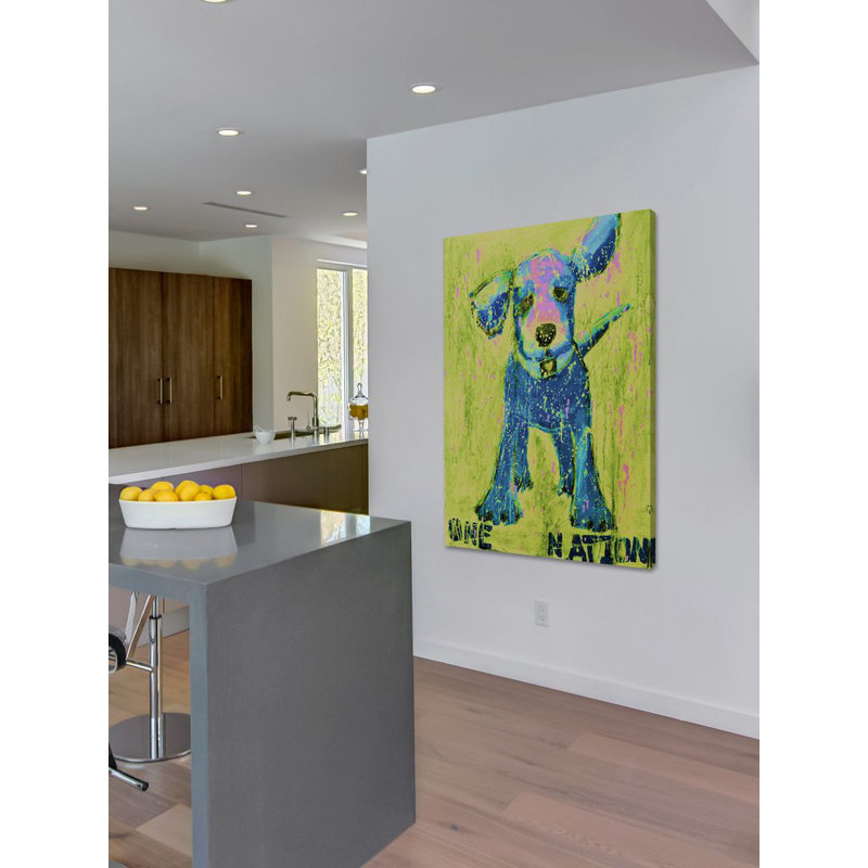 «Blue and Yellow One Nation», reproduction sur toile tendue, H 18 po x l 12 po x P 1,5 po
