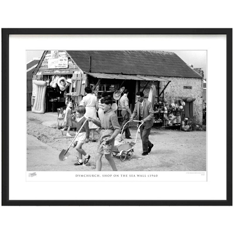 Dymchurch, Shop on the Sea Wall C1960 1 Piece Single Picture Frame Wall Art, 60cm H x 80cm W x 2.3cm D
