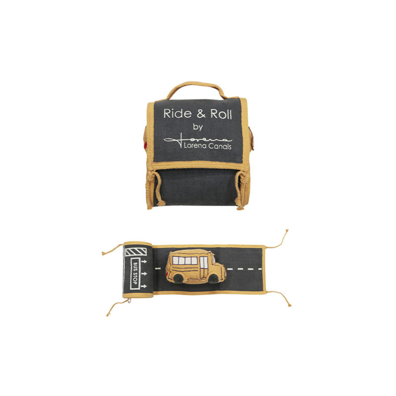 Ride & Roll Toy School Bus Set