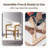 Assembly Free Dining Chair, Quick-Assembly Dining Table, Wood-Grain Aluminum Dining Chair, Weather-Resistant, Waterproof, UV-Resistant Ideal for Gardens, Patios, and Kitchen (1 Table and 4 Chairs)