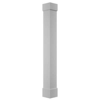 Craftsman Classic Square Non-Tapered Smooth PVC Column Kit, Standard Capital & Standard Base