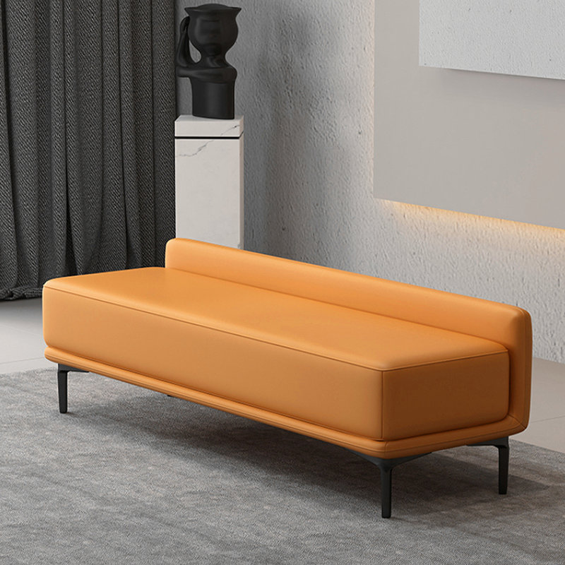 Banc avec revêtement, Orange, H 18,90 po x l 47,24 po x P 18,90 po