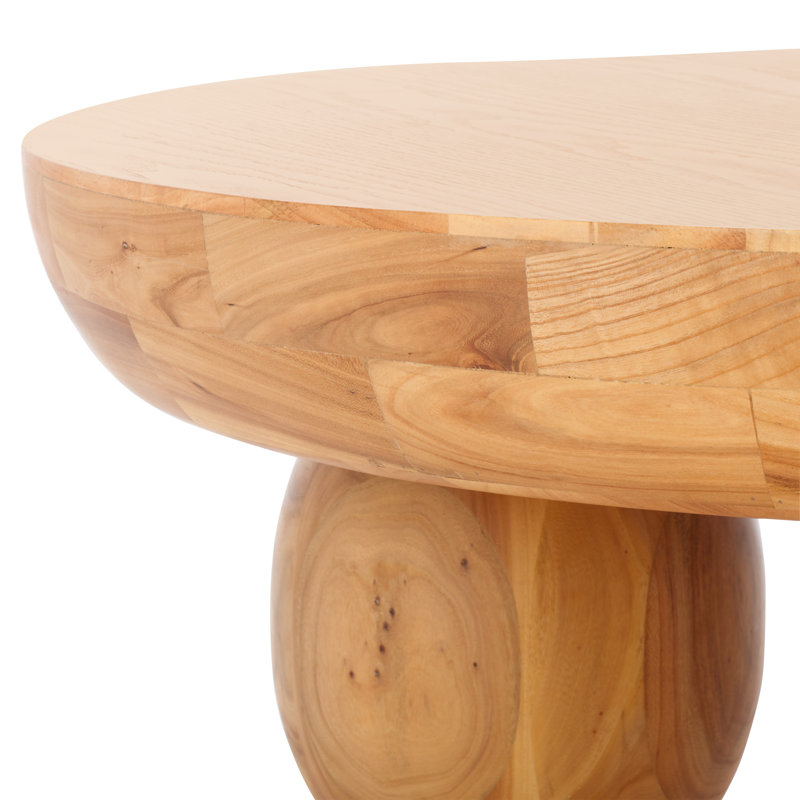Hayliette Solid Wood Coffee Table, Beige