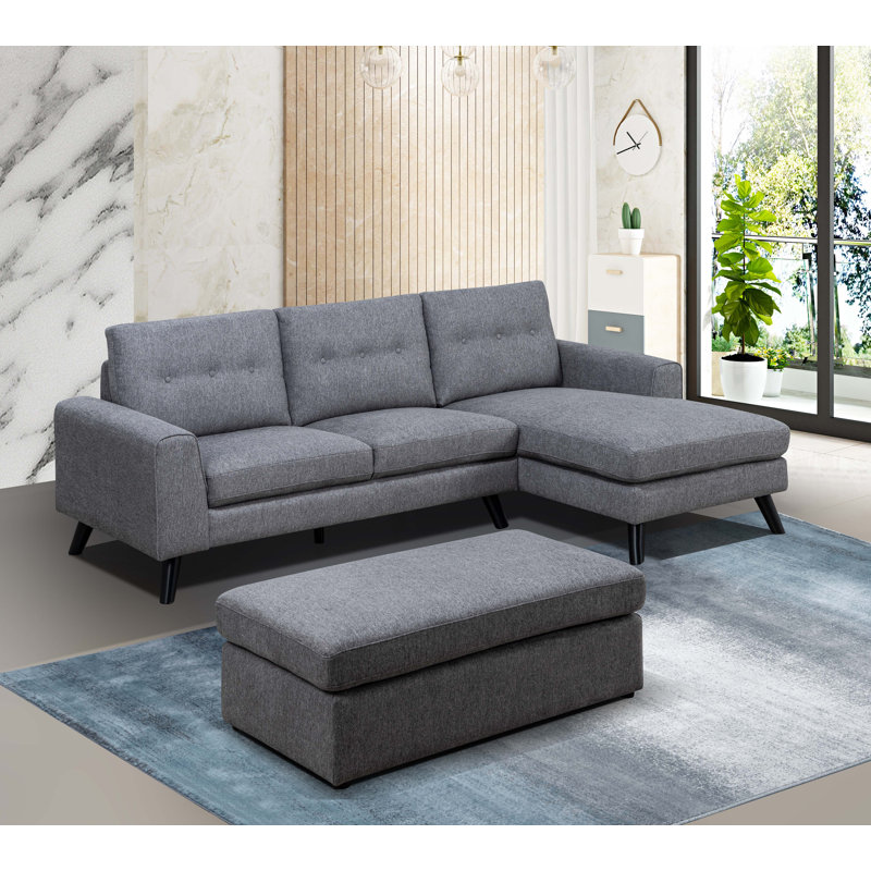Repose-pieds, chenille grise, Gris chenille