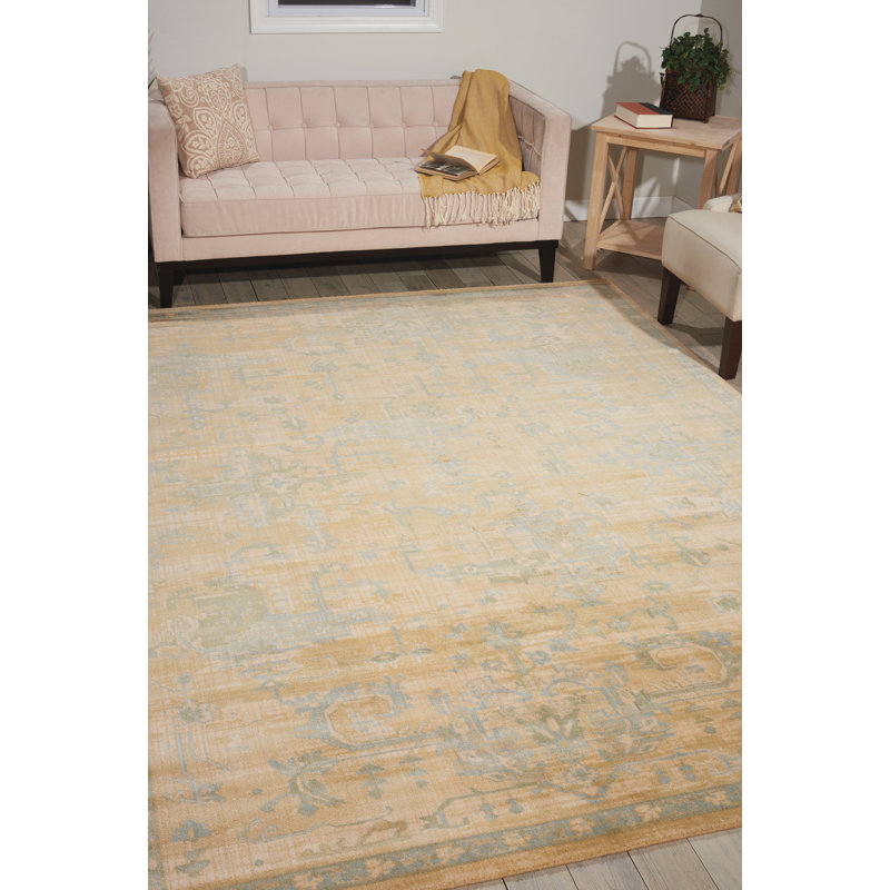 Moroccan Southwestern Area Rug in Sand, Rectangle 7'3" x 9'9"