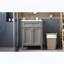 Meuble-lavabo avec lavabo en céramique, deux portes à fermeture amortie, tiroirs et rangements de porte basculants, gris-1702731329