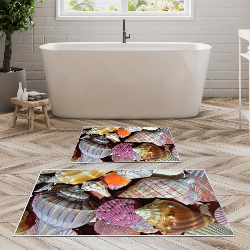 Luxurious Bathmat Set (2 Pieces), 100% Polyester, Non-Slip, Antibacterial | Dimensions: 19.7 x 23.6 inches & 23.6 x 39.4 inches | Ultra-Absorbent, Easy Clean Fabric, Machine Washable at 86°F | Perfect for Bathroom or Spa