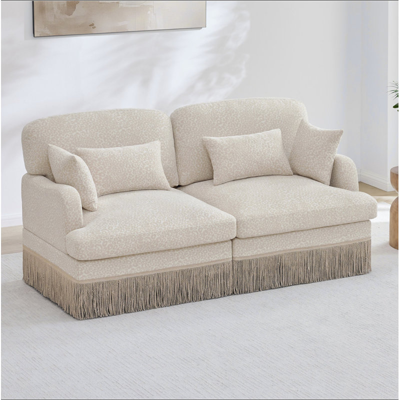 Canapé Comfy Chenille Leopard, Chenille beige